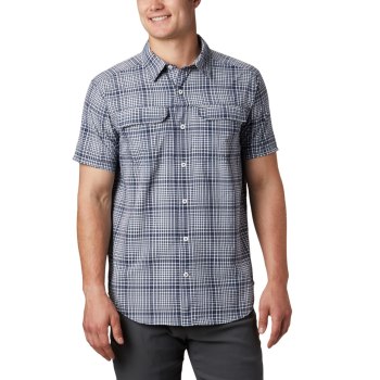 Columbia Muške Košulje - Silver Ridge Short Sleeve Seersucker Tamnoplave | RJMO-50894